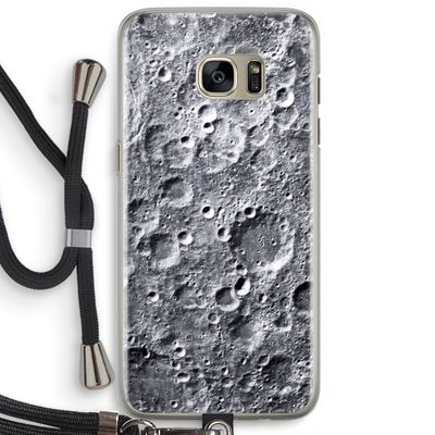Maanlandschap: Samsung Galaxy S7 Edge Transparant Hoesje met koord