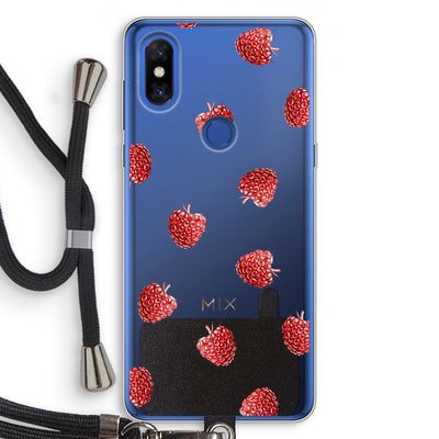Framboosjes: Xiaomi Mi Mix 3 Transparant Hoesje met koord