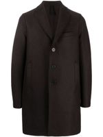 Harris Wharf London manteau en laine vierge à simple boutonnage - Marron - thumbnail