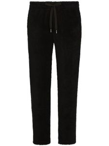 Dolce & Gabbana pantalon de jogging en éponge à logo - Noir