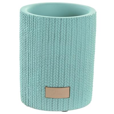 Badkamer tandenborstelhouder/drinkbeker - keramiek - mintgroen - 8 x 10 cm - badkamer