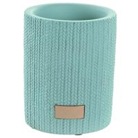 Badkamer tandenborstelhouder/drinkbeker - keramiek - mintgroen - 8 x 10 cm - badkamer