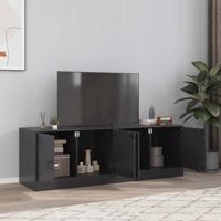Tv-meubelen 2 st 67x39x44 cm staal zwart - thumbnail