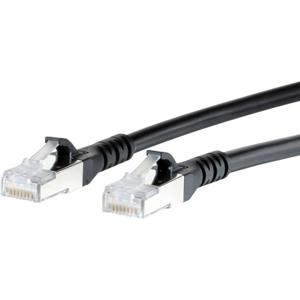 Metz Connect 1308451000-E RJ45 Netwerkkabel, patchkabel CAT 6A S/FTP 1.00 m Zwart Snagless 1 stuk(s)