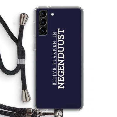 Blijve plakken in Negenduust: Samsung Galaxy S21 Plus Transparant Hoesje met koord