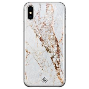 iPhone X/XS siliconen hoesje - Marmer goud