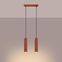 Hanglamp KARBON 2 rood oker