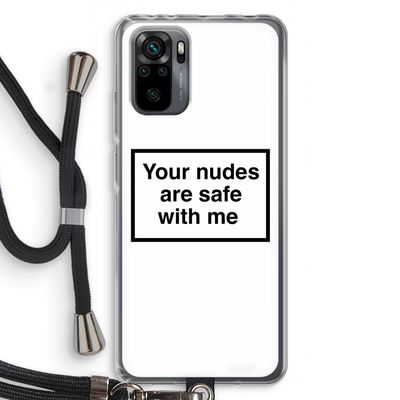Safe with me: Xiaomi Redmi Note 10 Pro Transparant Hoesje met koord