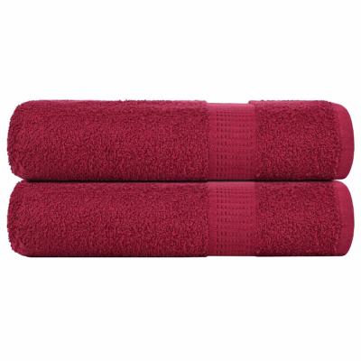 VidaXL Handdoeken 2 st 50x100 cm 360 g/m² 100% katoen bordeauxrood