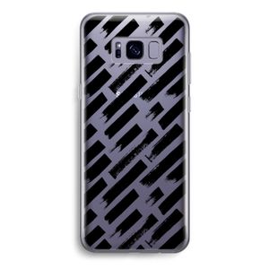 Zwarte vegen: Samsung Galaxy S8 Transparant Hoesje
