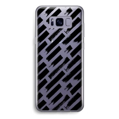 Zwarte vegen: Samsung Galaxy S8 Transparant Hoesje