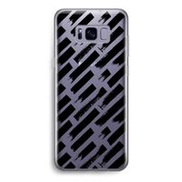 Zwarte vegen: Samsung Galaxy S8 Transparant Hoesje