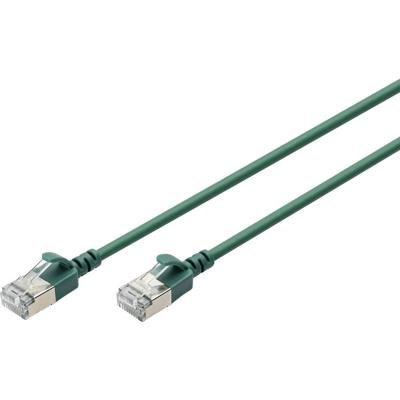 Digitus DK-1632-A-020S-G RJ45 Netwerkkabel, patchkabel CAT 6A F/FTP 2 m Groen Kleurcodering, Afgeschermd, Meerdradig, Met anti-kniktule 1 stuk(s)