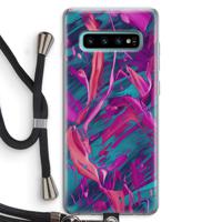 Pink Clouds: Samsung Galaxy S10 Plus Transparant Hoesje met koord - thumbnail