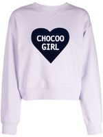 CHOCOOLATE sweat en coton à logo imprimé - Violet