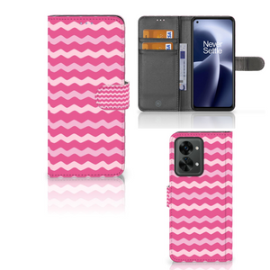 OnePlus Nord 2T Telefoon Hoesje Waves Pink