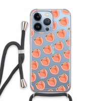 Just peachy: iPhone 13 Pro Transparant Hoesje met koord