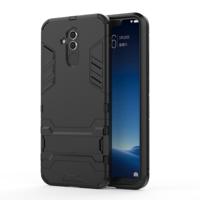 Schokbestendige PC + TPU Case voor Huawei mate 20 lite met houder (zwart)