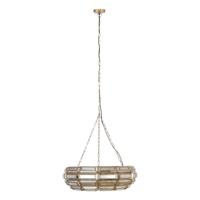 Thyro Antiek Messing Glas Amber Donut Lamp