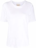 KHAITE t-shirt en coton à logo appliqué - Blanc