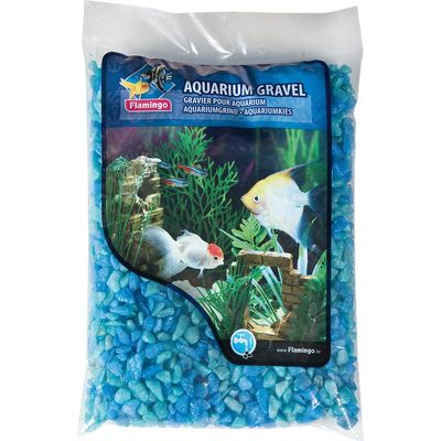 Aquariumgrind Blauw/Zwart 2-3 mm - 1 kg 1 kg Flamingo Blauw