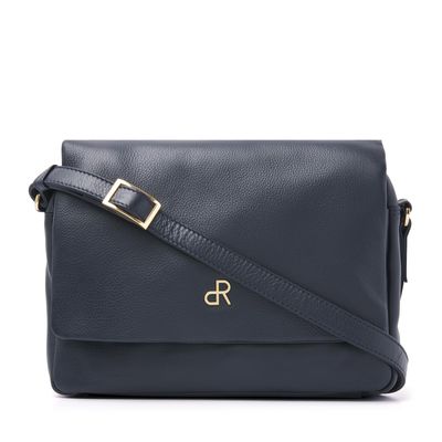 dR Amsterdam Faggio Schoudertas met Overslag Blauw