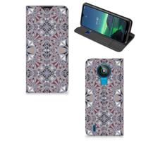 Nokia 1.4 | Standcase | Flower Tiles