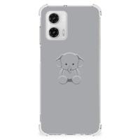 Motorola Moto G73 Stevig | Bumper Hoesje | Grijs Baby Olifant