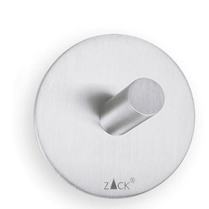 Zack Duplo handdoekhaak 4.5x4.5cm rond zelfklevend Mat Geborsteld RVS set van 2 40306