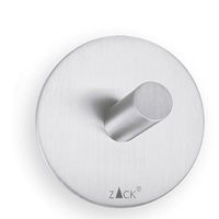 Zack Duplo handdoekhaak 4.5x4.5cm rond zelfklevend Mat Geborsteld RVS set van 2 40306 - thumbnail