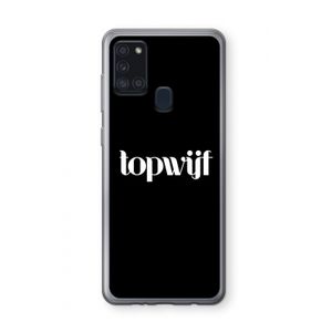 Topwijf Zwart: Samsung Galaxy A21s Transparant Hoesje