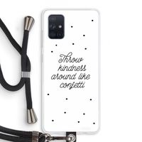 Confetti: Samsung Galaxy A71 Transparant Hoesje met koord