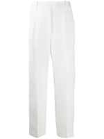 Ermanno Scervino pantalon taille haute à pinces - Blanc