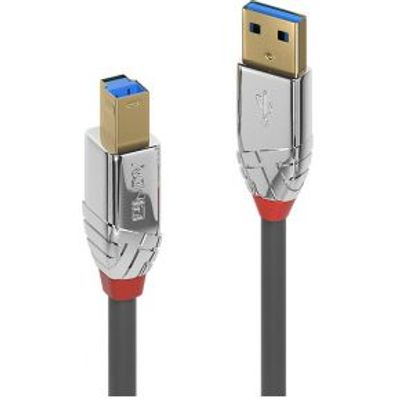 Lindy 36660 0.5m USB A USB B Mannelijk Vrouwelijk Grijs USB-kabel