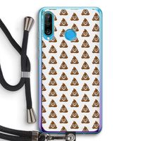 Poop emoji: Huawei P30 Lite Transparant Hoesje met koord