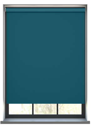 Deluxe turquoise rolgordijn