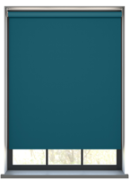 Deluxe turquoise rolgordijn