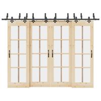 Doos met onderdelen voor schuifdeur 305 cm staal zwart