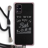 Risk loss: Samsung Galaxy A51 5G Transparant Hoesje met koord