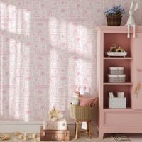 Behang Animals in Frames Rol Lichtroze Behang Animals in Frames Rol Lichtroze