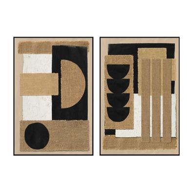 Schilderij Home ESPRIT Bruin Zwart Modern Stads (2 Stuks)
