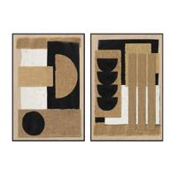 Schilderij Home ESPRIT Bruin Zwart Modern Stads (2 Stuks) Schilderij Home ESPRIT Bruin Zwart Modern Stads (2 Stuks)