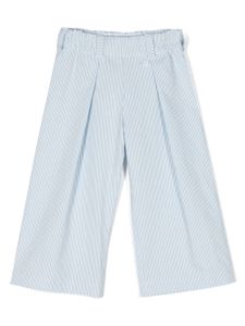 Monnalisa pantalon rayé à logo - Bleu