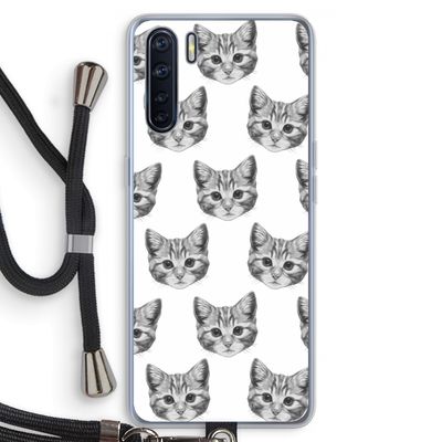 Kitten: Oppo A91 Transparant Hoesje met koord
