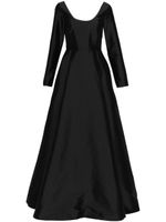 Bernadette robe longue à taille empire - Noir - thumbnail