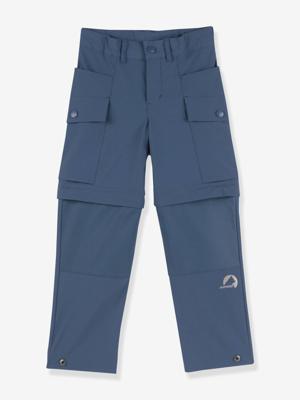 Zomerbroek voor kinderen ORAVA ZIP finkid, variabele beenlengte jeansblauw