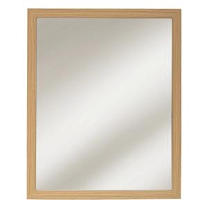 5five Spiegel/wandspiegel - 44 x 54 cm - mdf/bamboe/glas - naturel ornament rand