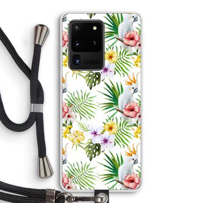 Gele kuif: Samsung Galaxy S20 Ultra Transparant Hoesje met koord