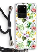 Gele kuif: Samsung Galaxy S20 Ultra Transparant Hoesje met koord