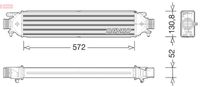 Intercooler, inlaatluchtkoeler DIT01008